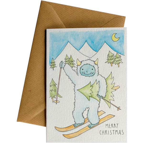 Cozy Winter Yeti Greeting Card – Frog & Toad Press